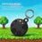 For Apple AirTag Tracker Liquid Silicone Case Game Controller Design Protective Cover with Ring Buckle - Dark Grey - 4