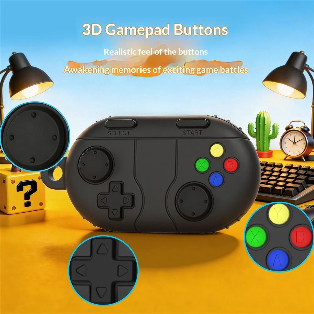 For Samsung Galaxy SmartTag2 Liquid Silicone Case Game Controller Design Protective Cover with Ring Buckle - Dark Grey - 2