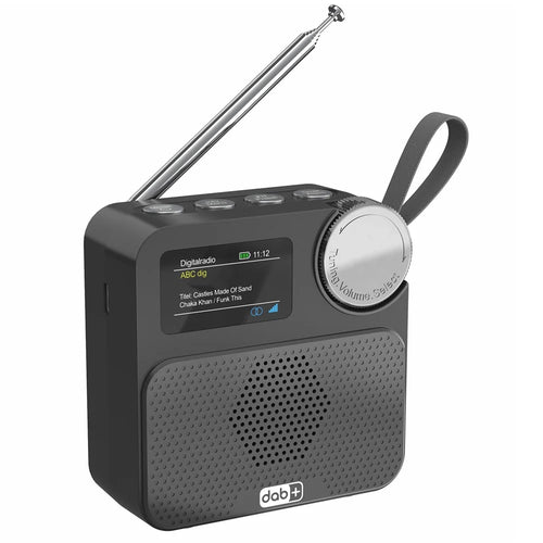 P2D 1.47 Inch Bluetooth-compatible Portable DAB Radio with TF Card MP3 Player - Black - 1