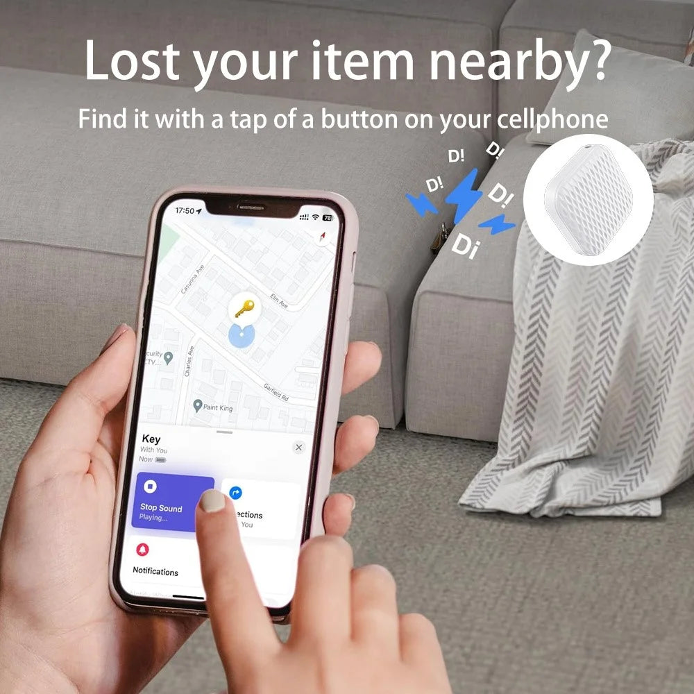 F25 Bluetooth-compatible Anti-Lost Tracker Pet Kids Elderly Global Locator Compatible with Find My App for iOS - Black - 4