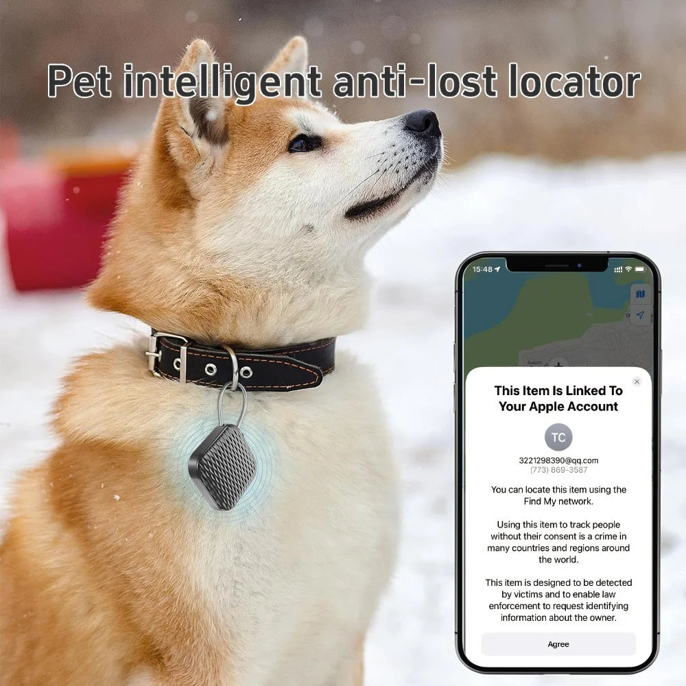 F25 Bluetooth-compatible Anti-Lost Tracker Pet Kids Elderly Global Locator Compatible with Find My App for iOS - Black - 6