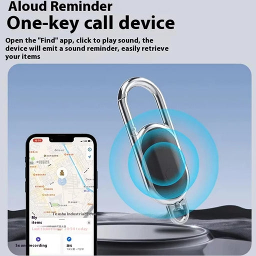 F15 Car Keychain Anti-Lost Tracker 2-in-1 Bluetooth-compatible Global Locator Compatible with Find My App for iOS - Black - 2