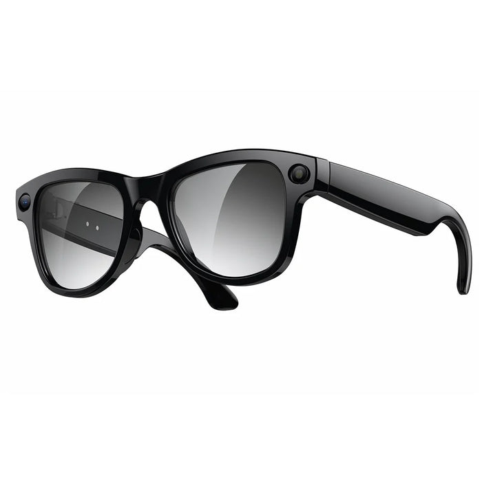 M02 AI Smart Glasses 8MP Camera 4K Video Recording Bluetooth-compatible 5.3 Translation Eyeglasses for Photography - Black Frame - 1