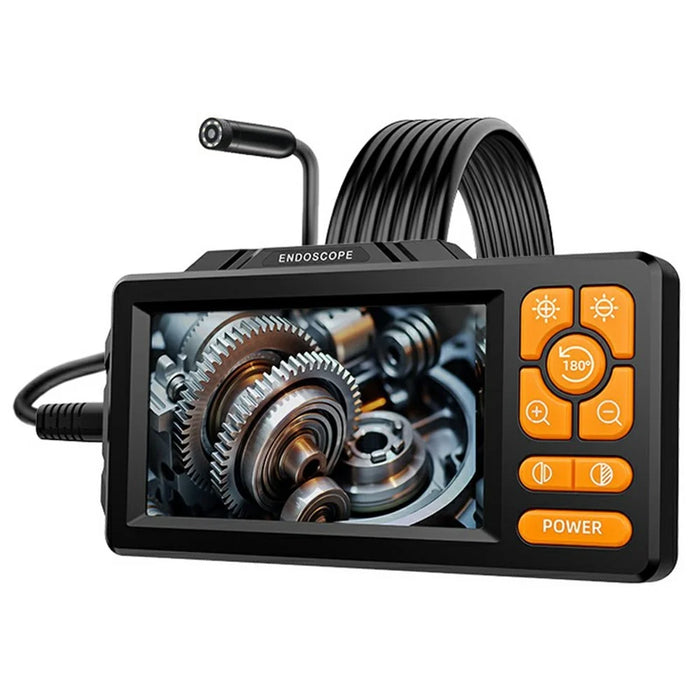 HD813 10m Hard Wire Industrial Borescope 1080P HD 4.3 Inch IPS Screen 8mm Camera Lens IP67 Waterproof Inspection Endoscope - Black - 1