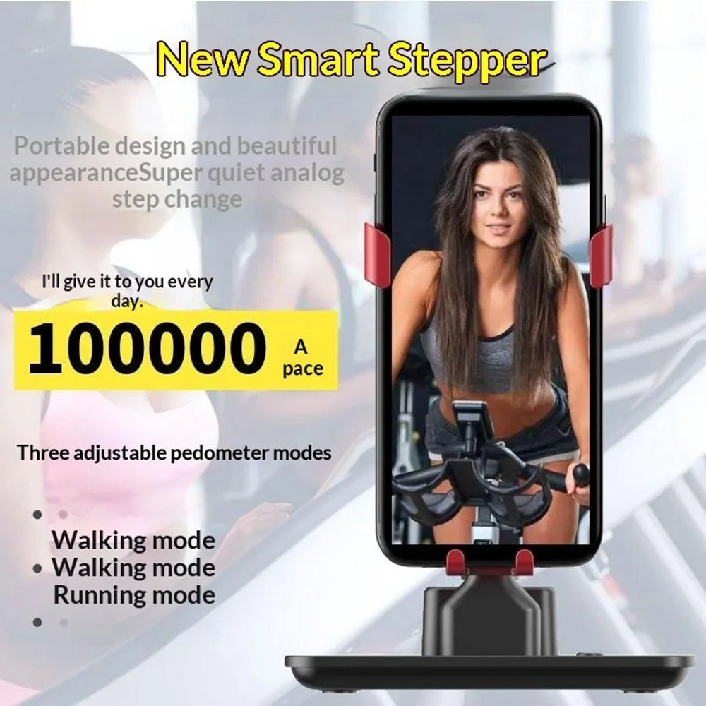 P2s Smart Phone Step Counter Phone Swing Device Super Quiet Variable Frequency Electromagnetic Separation Pedometer for Home Office - Black - 4
