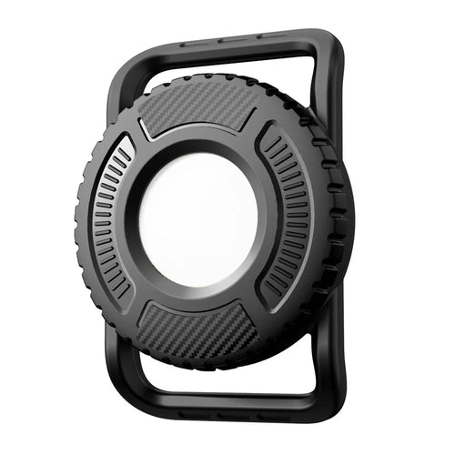 For Apple AirTag (2nd Generation) / AirTag Waterproof PC Case Shockproof Protective Cover for Pet Collar Outdoor Tracker - Black - 1