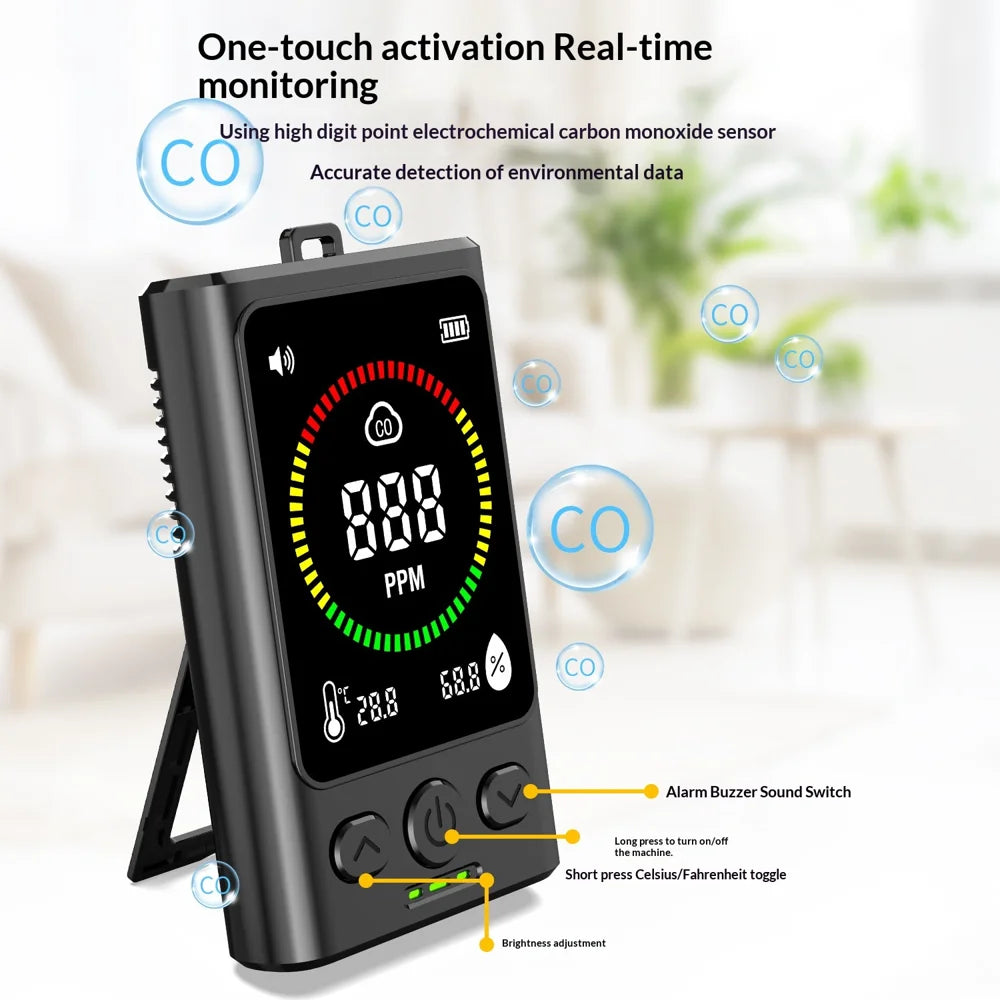 GC300 Mini Carbon Monoxide Detector CO Alarm 4 in 1 Gas Analyzer Portable Monitor - English Version - 5