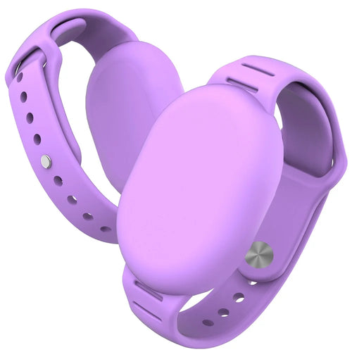 For Xiaomi Tag Silicone Watch Strap Kids Waterproof Adjustable Protective Case Band - Purple - 1
