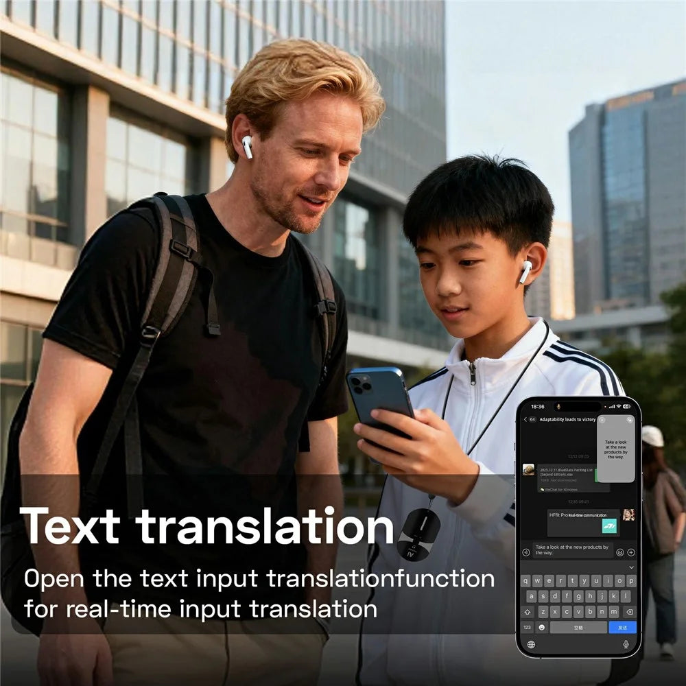 F8pro AI Magnetic Ultra-Thin Bluetooth-compatible Translator 170mAh 138 Languages Real-time Voice Text Translation Device for Meeting Travel - Black - 5