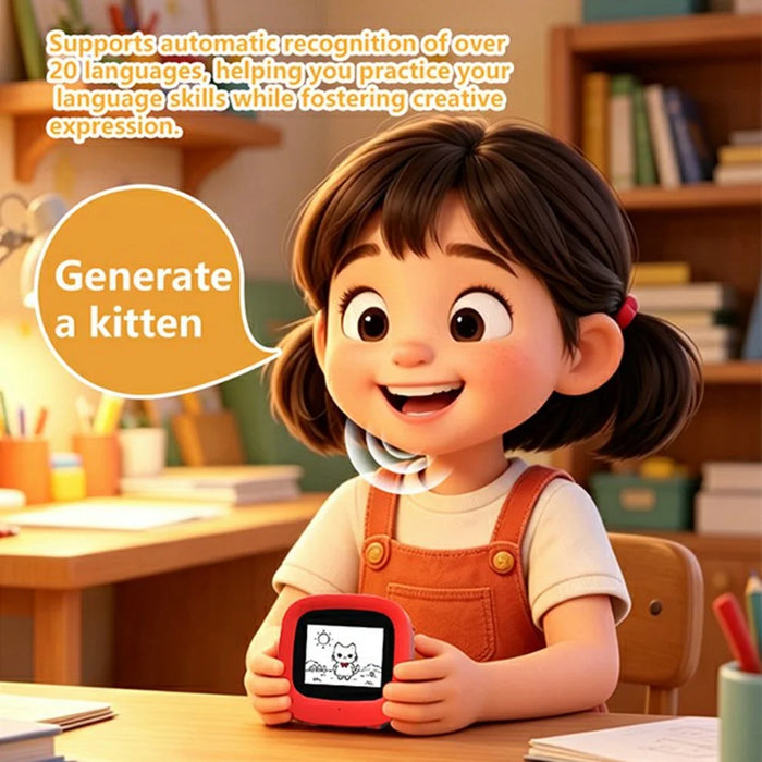 X21 2.4 Inch Portable AI Voice Thermal Printer 200DPI Ink-Free Printing Machine for Kids - Red - 2