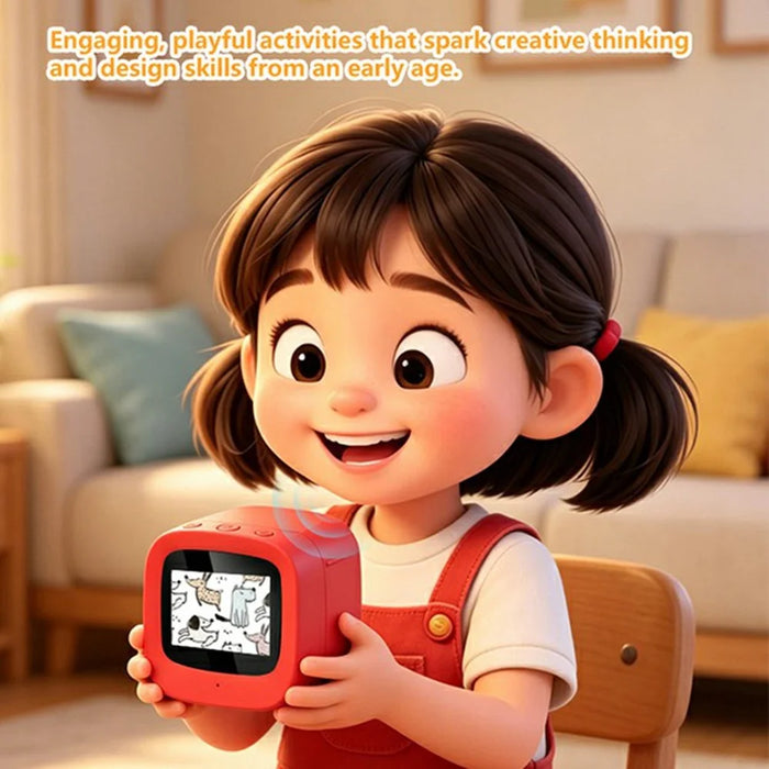 X21 2.4 Inch Portable AI Voice Thermal Printer 200DPI Ink-Free Printing Machine for Kids - Red - 4