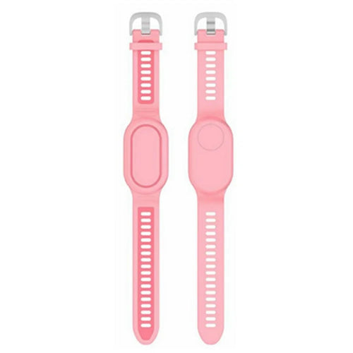 Wristband for Samsung Galaxy SmartTag2 Tracker Dual-Color Silicone Strap with Protective Cover - Pink - 1