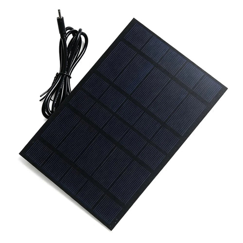 2.5W 5V Solar Panel Type-C Charging Solar Board for Security Camera Phone Outdoor Emergency Power Supply - 110x165mm - 1