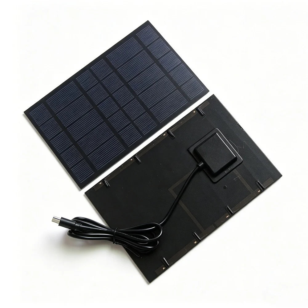 2.5W 5V Solar Panel Type-C Charging Solar Board for Security Camera Phone Outdoor Emergency Power Supply - 110x165mm - 2