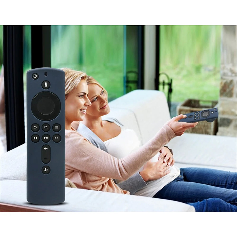 2-in-1 Remote Controller Bluetooth-compatible Tracker Silicone Protective Sleeve Cover for Apple AirTag Fire TV Stick 4K - Black - 7