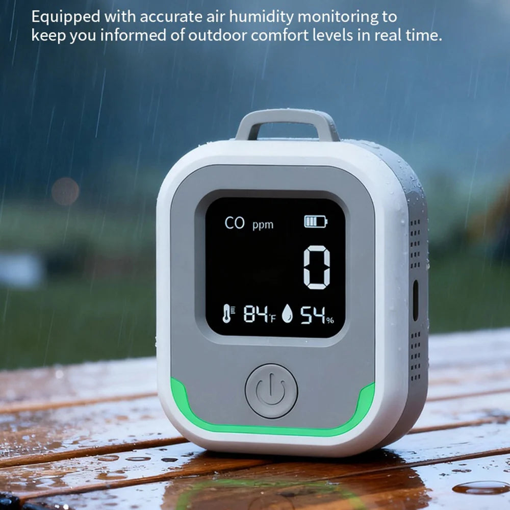 HD-600 Carbon Monoxide Detector 3 in 1 50PPM Alarm CO Detector Temperature Humidity Monitor for Camping RV - 6