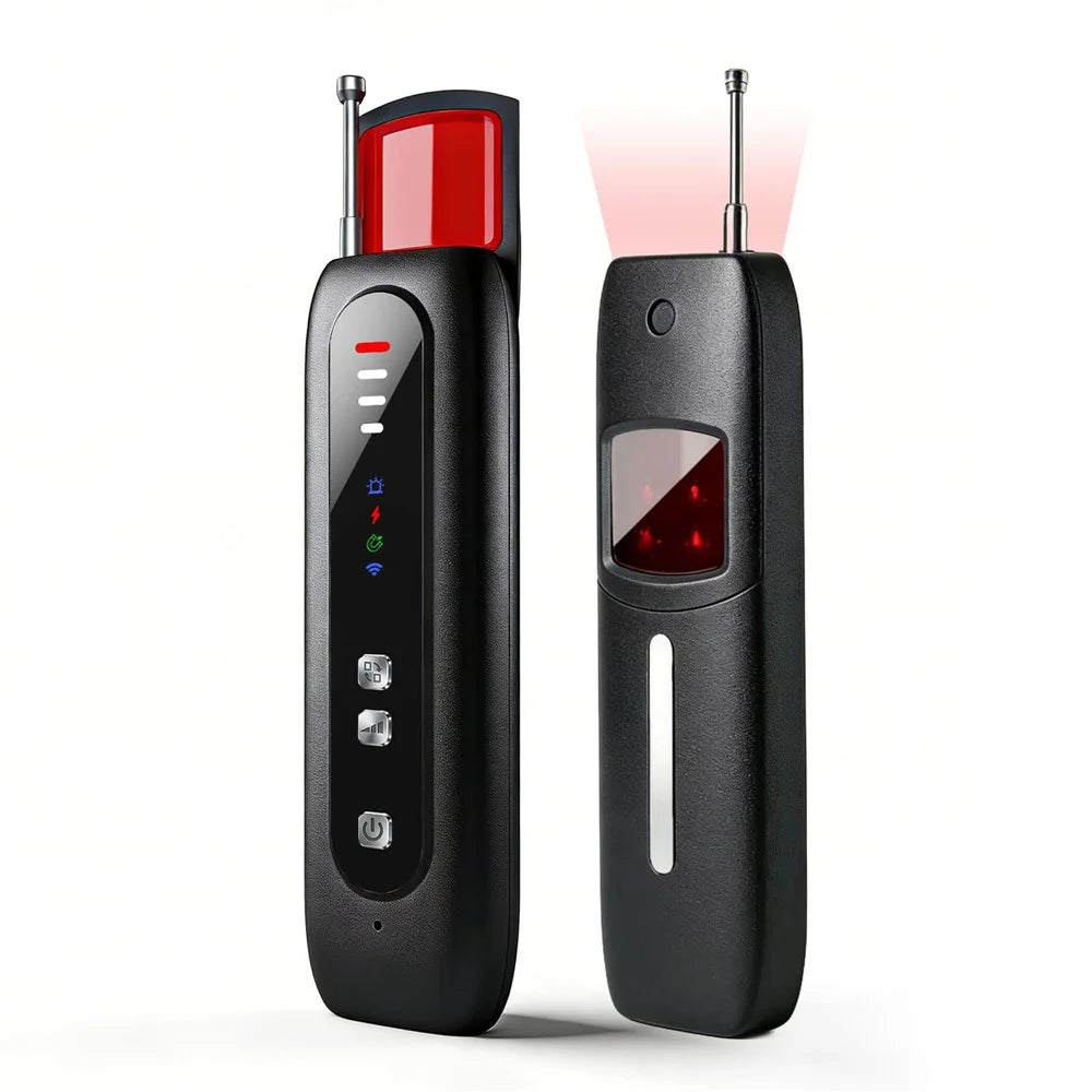 t07 Lite Hidden Camera Detector 360 Degree IR Scanner GPS WiFi Signal Anti-Spy Bug Finder for Hotel Travel - Black - 1
