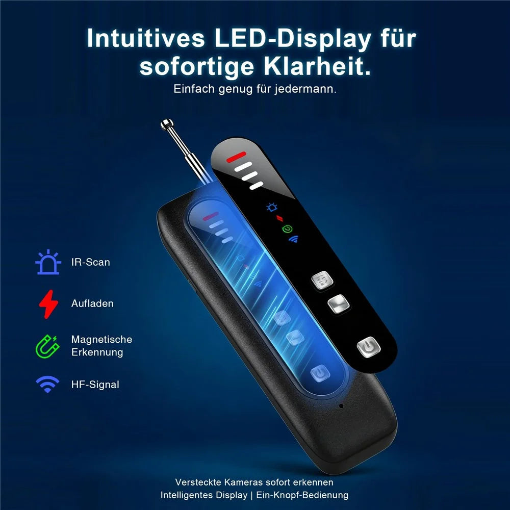 t07 Lite Hidden Camera Detector 360 Degree IR Scanner GPS WiFi Signal Anti-Spy Bug Finder for Hotel Travel - Black - 3
