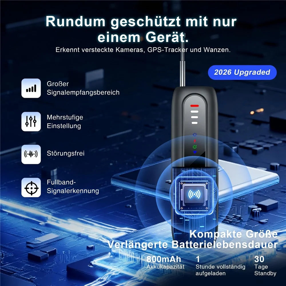 t07 Lite Hidden Camera Detector 360 Degree IR Scanner GPS WiFi Signal Anti-Spy Bug Finder for Hotel Travel - Black - 4