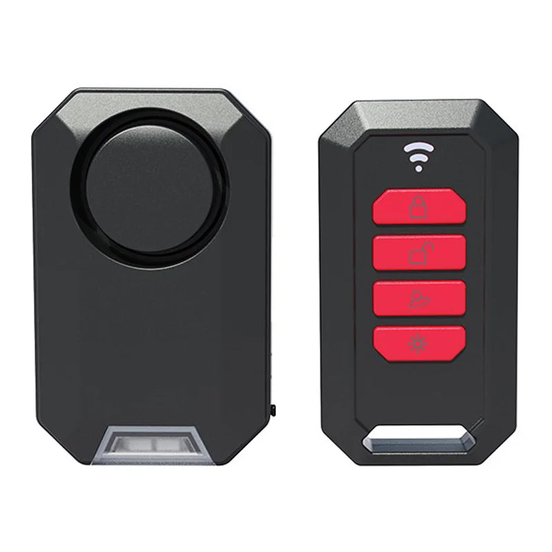 Q100 Remote Control Bike Alarm 135dB Anti-Theft Security System with RGB Breathing Light for Cycling - With Remote Control - 1
