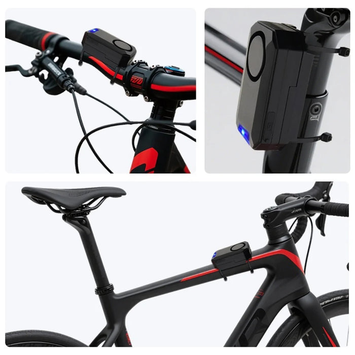 Q100 Remote Control Bike Alarm 135dB Anti-Theft Security System with RGB Breathing Light for Cycling - With Remote Control - 2