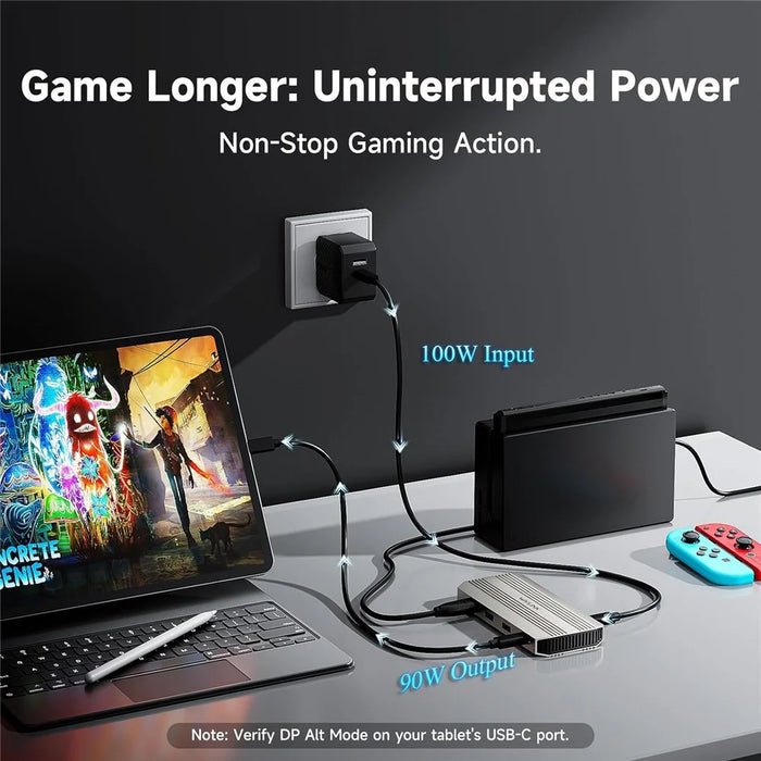 WAVLINK WL-VR204 4K HD Video Capture Card 100W PD Video Hub Streaming Recorder Adapter for Gaming Live - 4