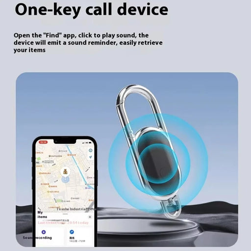 F15 Car Keychain Smart Tracker 2-in-1 Bluetooth-compatible Item Finder for Android - Black - 2