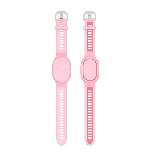 Wristband for Xiaomi Tag Bluetooth-compatible Tracker Dual-Color Silicone Strap with Protective Cover - Pink - 1