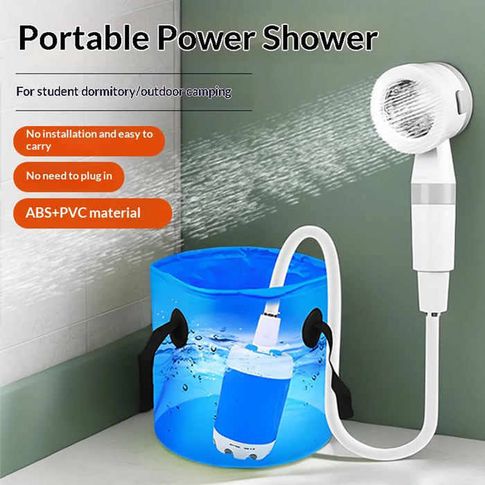 Portable Electric Shower Pump for Outdoor Camping IPX7 Waterproof Rechargeable Water Pump - Regular Version - 2