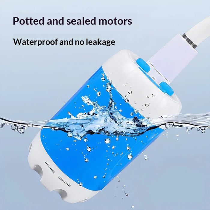 Portable Electric Shower Pump for Outdoor Camping IPX7 Waterproof Rechargeable Water Pump - Regular Version - 4