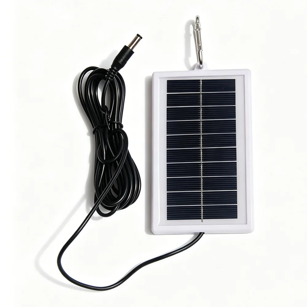 1W 5V Solar Panel Charger with 3m Cable for 3.7V-5V Battery Outdoor Light Security Camera Power Supply - DC5521 Output - 1