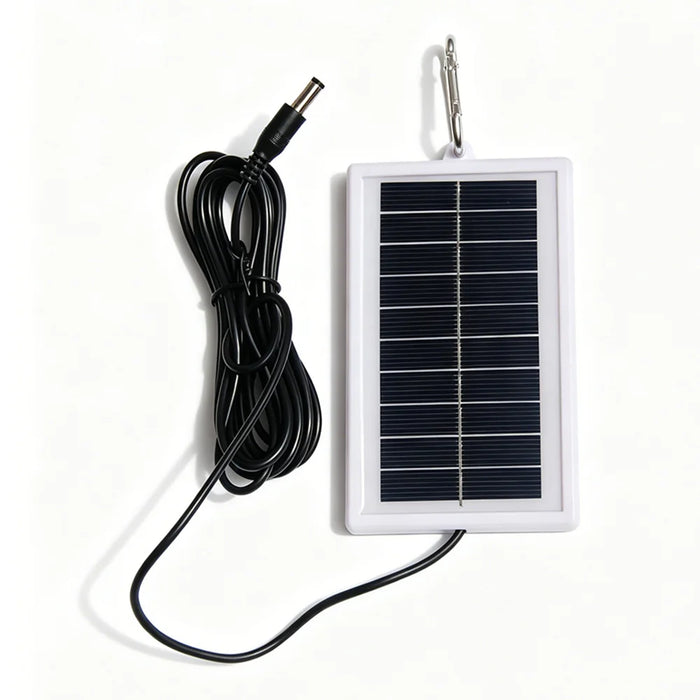 1W 5V Solar Panel Charger with 3m Cable for 3.7V-5V Battery Outdoor Light Security Camera Power Supply - DC5521 Output - 1