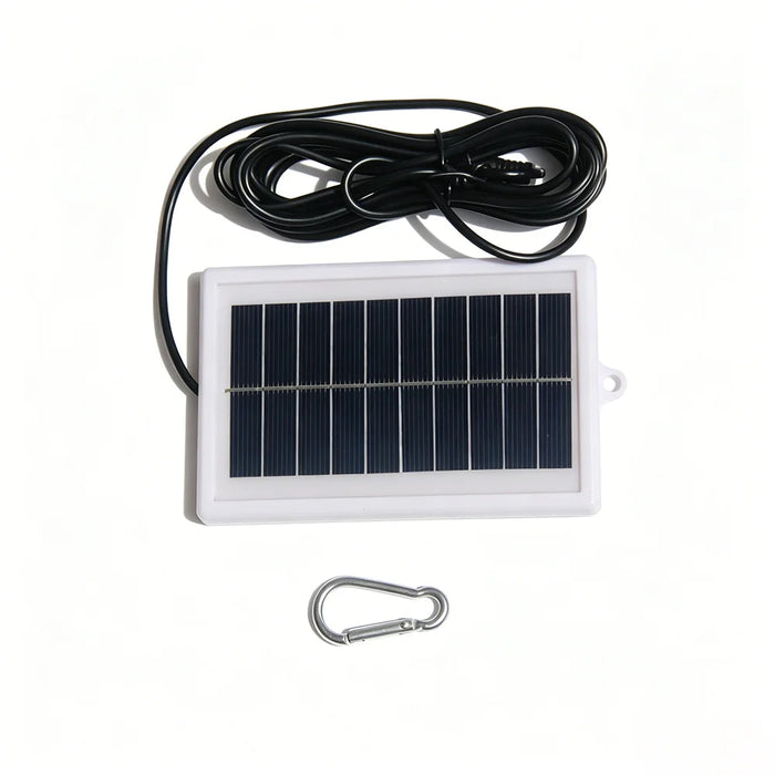 1W 5V Solar Panel Charger with 3m Cable for 3.7V-5V Battery Outdoor Light Security Camera Power Supply - DC5521 Output - 5