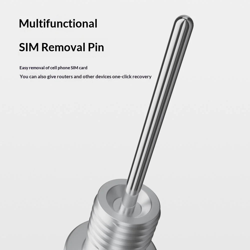 CS-03 Multi-function Repair Tool 2-in-1 Keychain Package Opener Portable Alloy SIM Card Ejector Tool Kit - Silver - 3