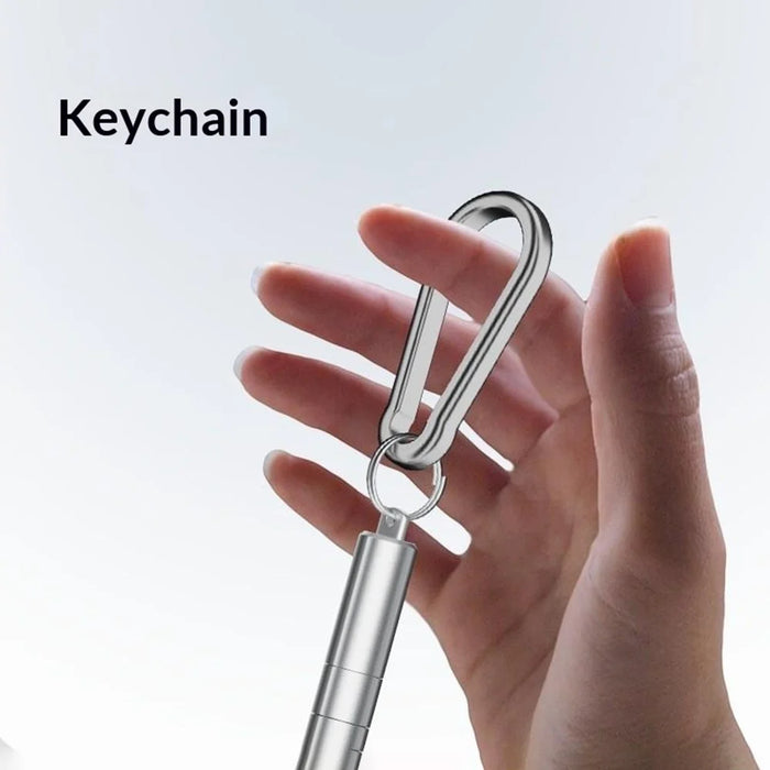 CS-02 3-in-1 Keychain Repair Tool Multi-function Portable SIM Card Ejector Pin Cleaning Brush Screwdriver for Phone Repair - Silver - 4