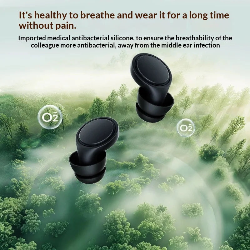 Ultra Soft Sleep Earplugs -50dB Noise Reduction Sleeping Ear Plugs for Sleep Study Work - Black - 4