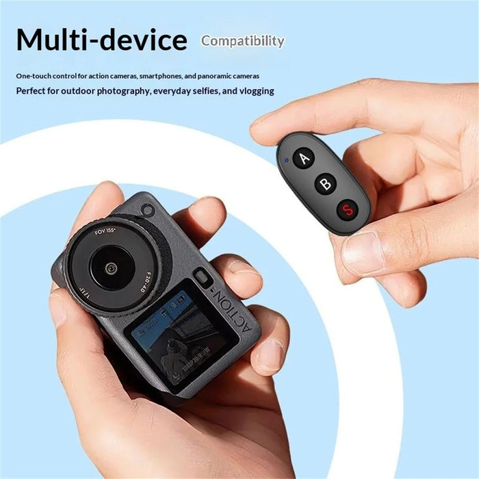 D09 Action Camera Remote Control 3-Button Bluetooth-compatible Controller for DJI GoPro Insta360 Smartphone - Black - 5