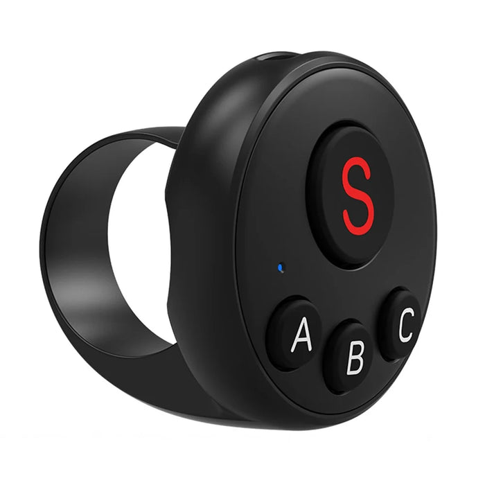 D11 Wearable Action Camera Controller for DJI Action / GoPro / Insta360 / Smartphone Bluetooth-compatible Remote Control Ring - Black - 1
