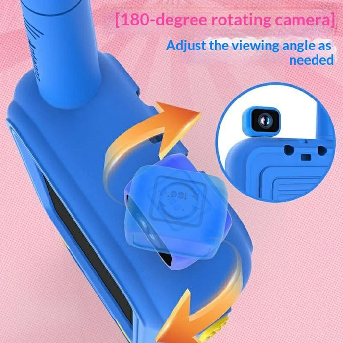 S2 2Pcs / Set 2.0 Inch IPS Screen Kids Video Walkie Talkie with 180 Degree Rotating Camera Voice Changer for Children - Blue+Red - 4