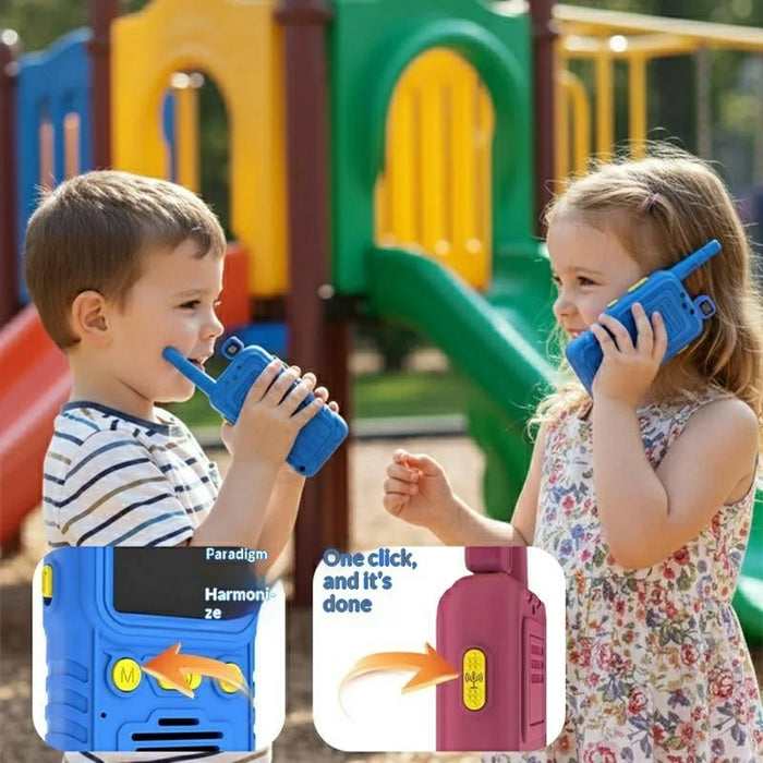 S2 2Pcs / Set 2.0 Inch IPS Screen Kids Video Walkie Talkie with 180 Degree Rotating Camera Voice Changer for Children - Blue+Red - 5