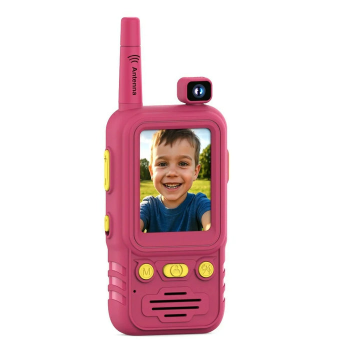 S2 2Pcs / Set 2.0 Inch IPS Screen Kids Video Walkie Talkie with 180 Degree Rotating Camera Voice Changer for Children - Blue+Red - 6