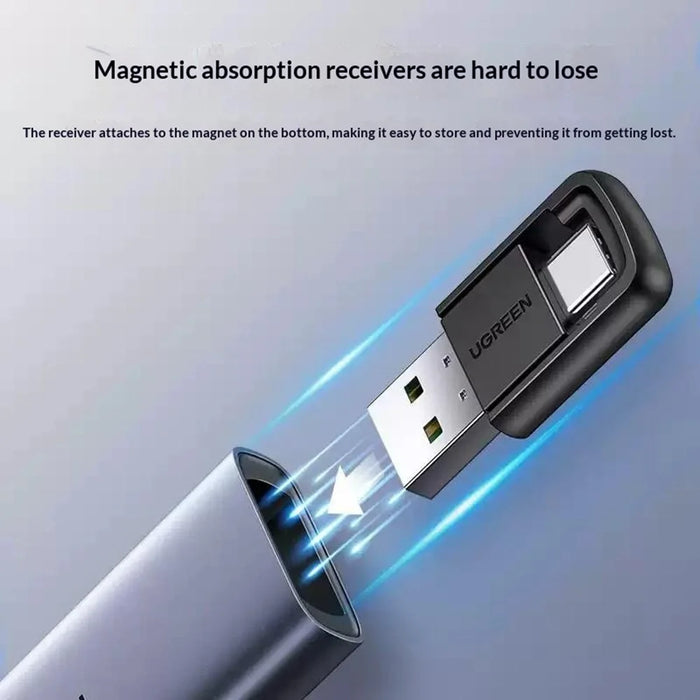UGREEN LP270 80136 100m Remote Control Laser Presentation Pointer with USB + Type-C Dual Ports for PPT - 5