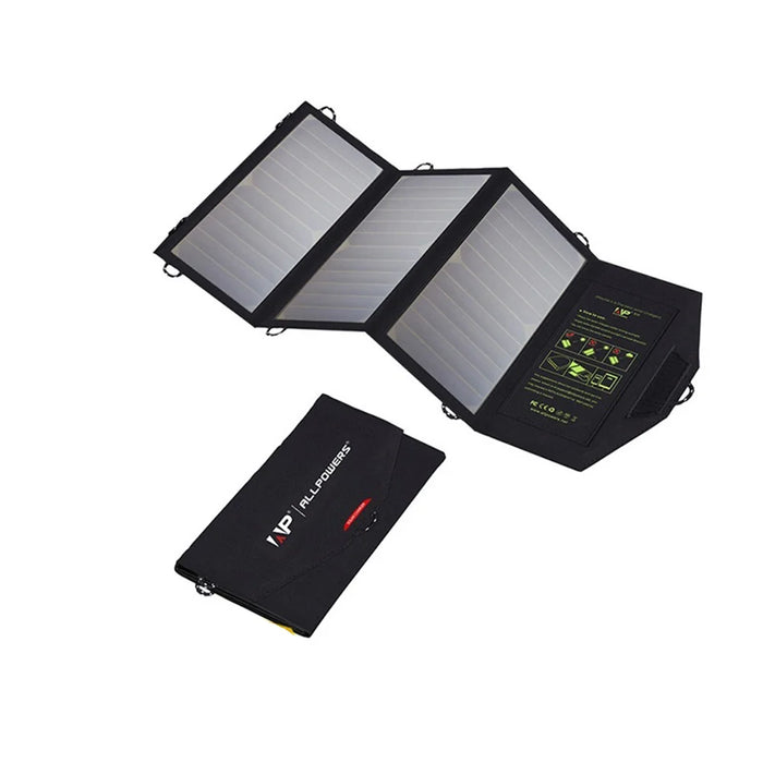ALLPOWERS 5V 21W Foldable Solar Panel Waterproof High Efficiency Solar Charger with Dual USB for Phone Tablet - 3