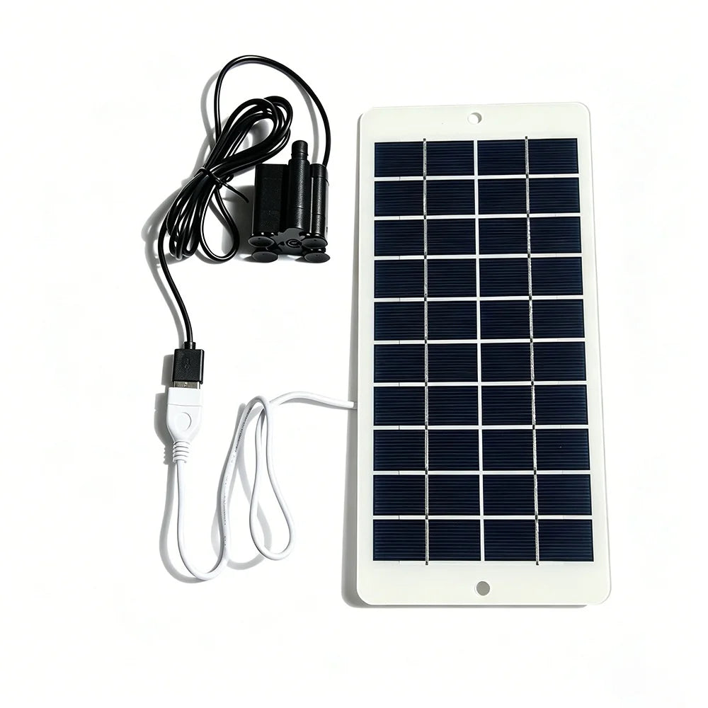 4.5W Solar Fountain Pump Kit 5V Solar Panel Water Pump with USB Output for Garden Pond Fountain Camping - 2