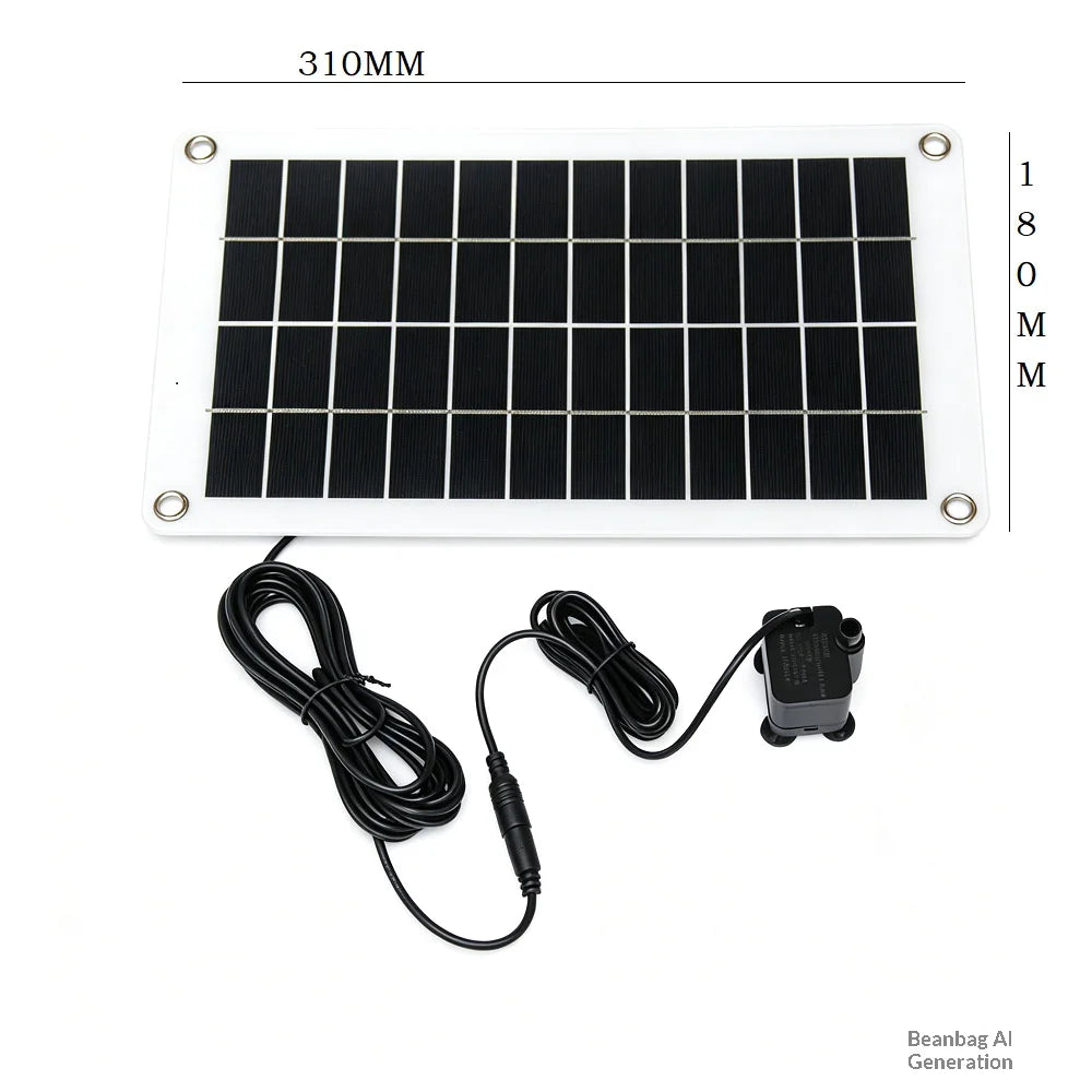 10W 12V Solar Panel Water Pump Fountain Kit 180L/h Outdoor Garden Pond with DC Pump - 7