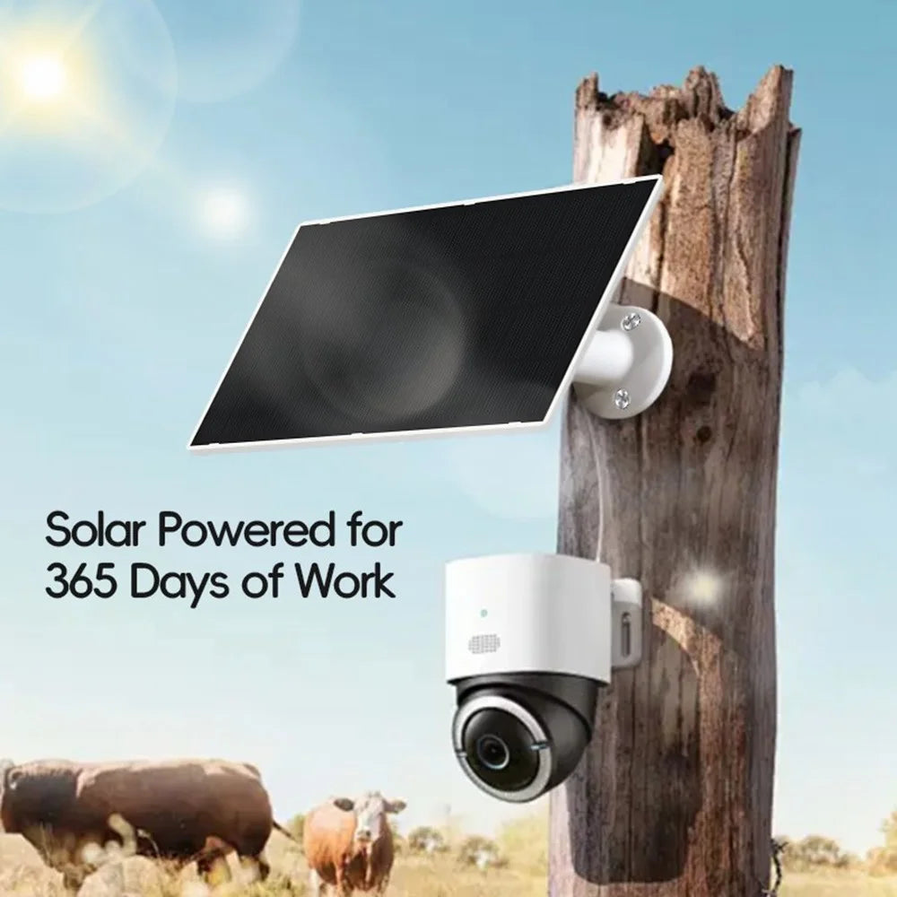 2W 5V Solar Panel 22.5% Efficiency Type-C Charging Board for Security Camera Monitoring - White - 5