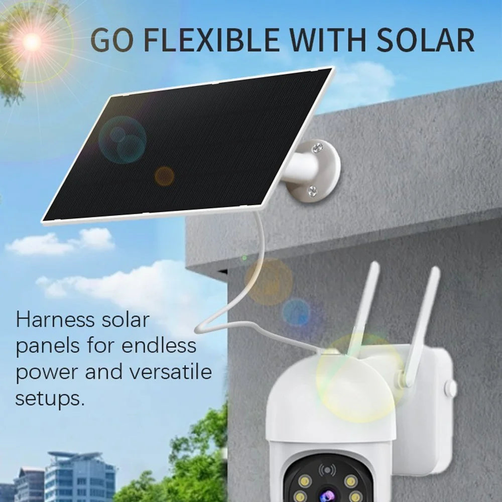 2W 5V Solar Panel 22.5% Efficiency Type-C Charging Board for Security Camera Monitoring - White - 6