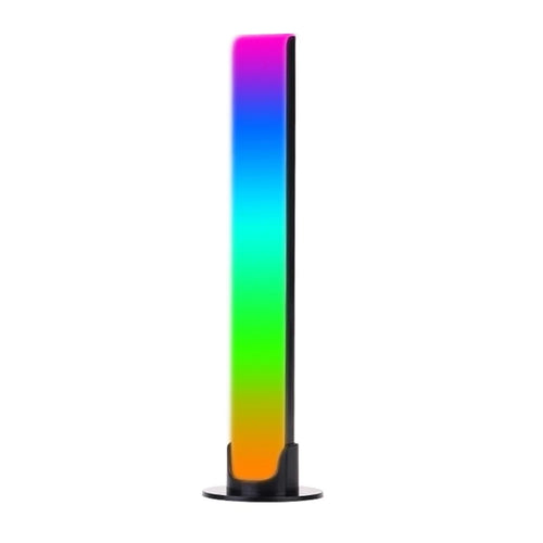L023 Rechargeable RGB LED Light Bar Voice Activated Sound Sync Ambient Desktop Gaming Music Rhythm Lamp - Black - 1