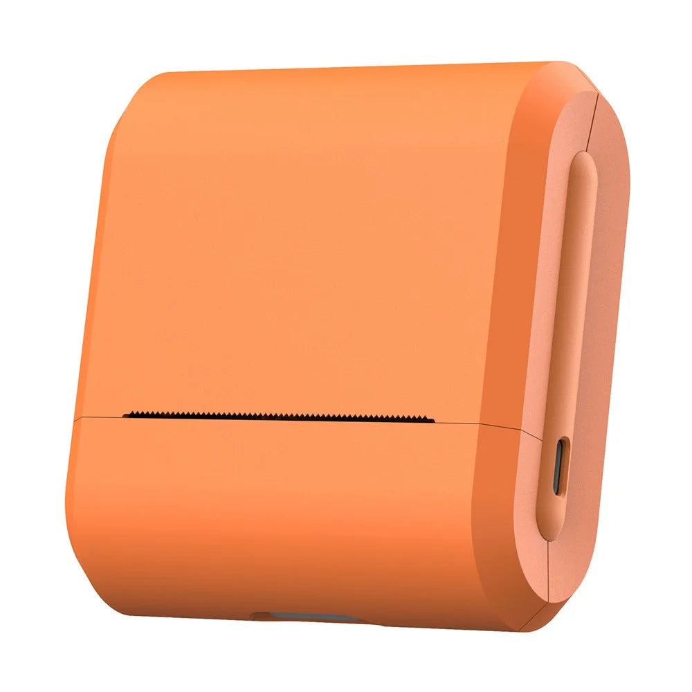 X7 Bluetooth-compatible Pocket Thermal Printer Inkless 200DPI Mini Printing Machine for Labels Photos Stickers - Orange - 1