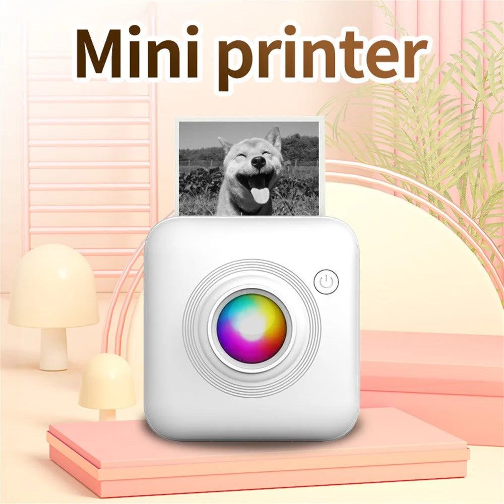 X3 Mini Pocket Bluetooth-compatible Thermal Printer 200DPI Inkless Printer with RGB Light for Study Notes - White - 3